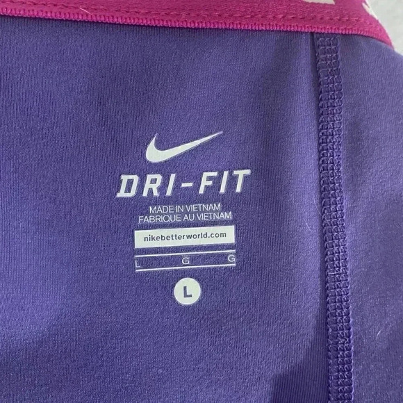 Nike Womens Dri-Fit Fold Over Waist Band Athletic Shorts Large Sportswear - Picture 4 of 5
